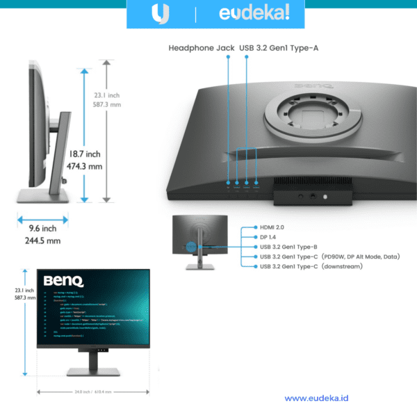 BenQ RD240Q - Monitor Programming 24.1" WQXGA IPS - Image 2