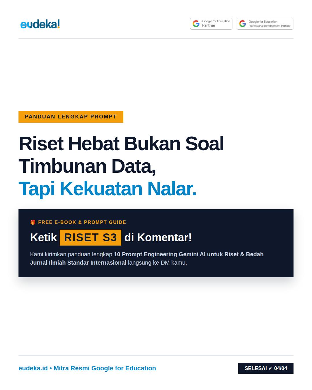 Panduan Riset Hebat Kekuatan Nalar Eudeka